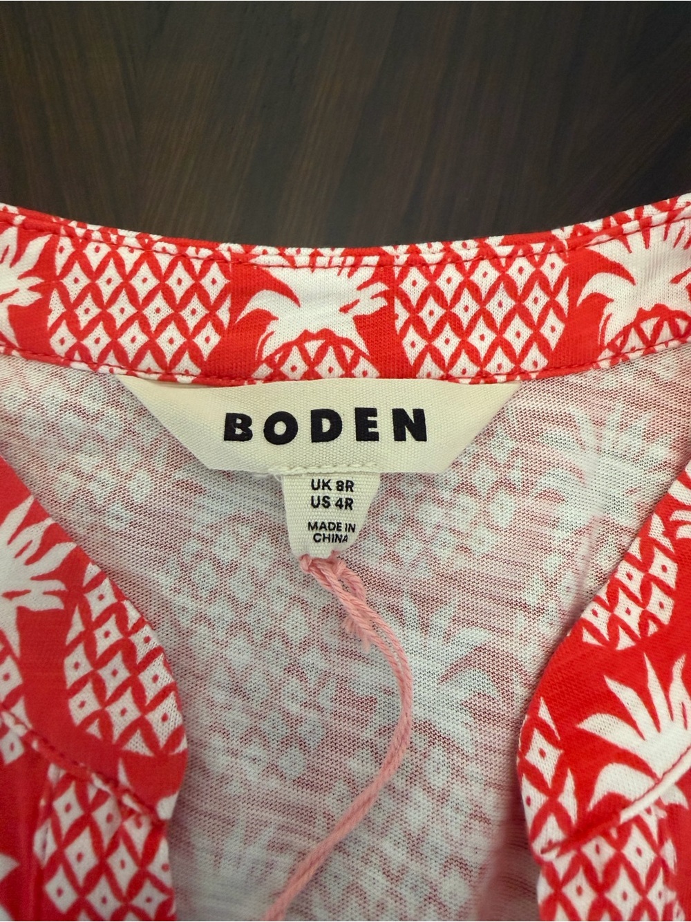 Boden Pink Printed Sleeveless Maxi Dress with Waist Tie - Picture 5 of 5